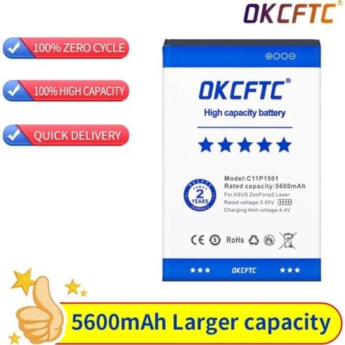 Original C11P1501 Battery For ASUS ZenFone2 Laser 5.5"/6" zenfone selfie ZE550KL ZE601KL Z00LD Z011D ZD551KL Z00UD 5600mAh