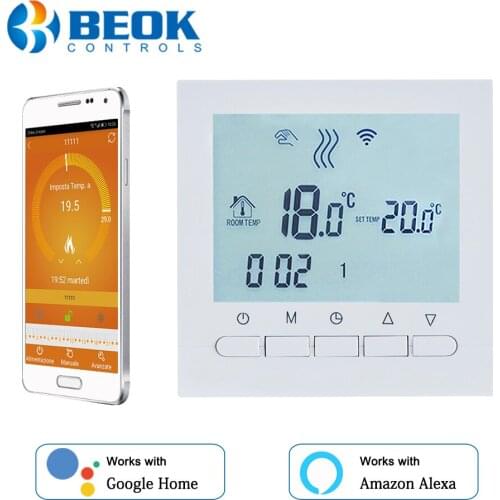 Programmable WIFI Temperature Regulator Remote Control Thermostat Gas Boiler Thermoregulator with White Backlight