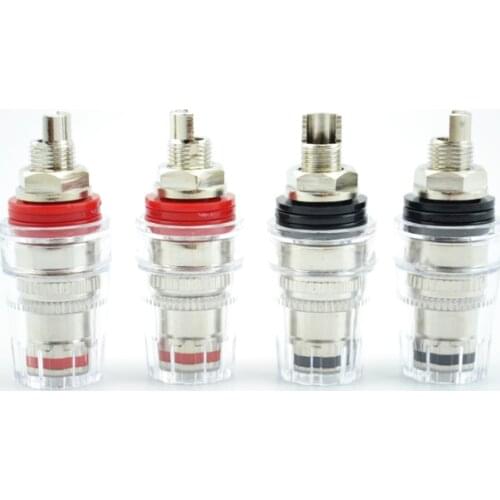 50pcs Rhodium plated Hi-End Amplifier Speaker Terminal Binding Post audio speaker jack plug