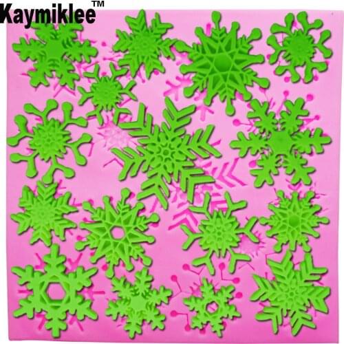 M266 Hot Snowflake UV Resin Silicone Mold Fondant Chocolate Candy Gumpaste Surgarcraft Crystal Epoxy Soft Clay Bake Tools