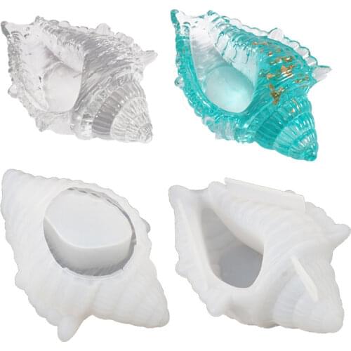 Shell Shape Silicone Molds Concrete Flowerpot Mould DIY Large Conch Succulent Planting Container Storage Box Silicone Molds