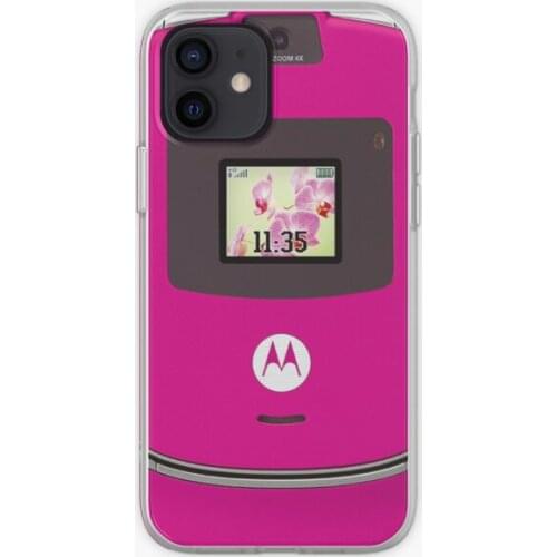 Motorola Razr pink Phone Case for iPhone 6 6S 7 8 Plus 11 12 13 Pro Max Mini 5 5S SE X XS XR Max Accessories Silicon Dog