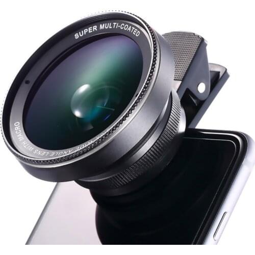 Universal 2 IN 1 Mobile Phone Lens 15X Marco 4K HD 0.6X Wide Angle Camera Lens For Smartphone Iphone Samsung Lente De Celular