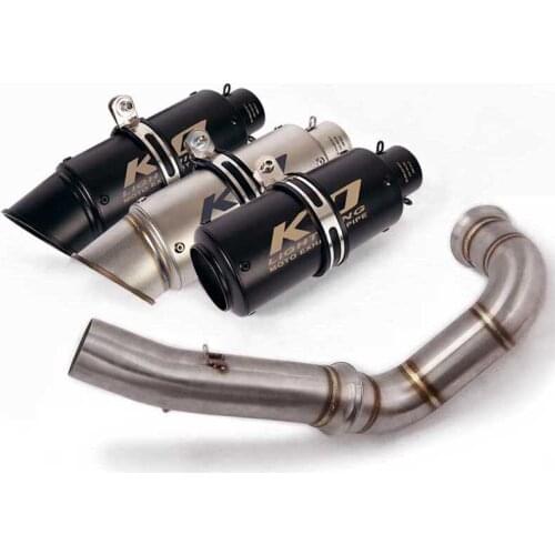 Delete Catalyst for KTM Duke 790 Motorcycle Exhaust Pipe 2 Mid Tube Slip On 51MM Stainless Steel Mufflers No DB Killer Escape