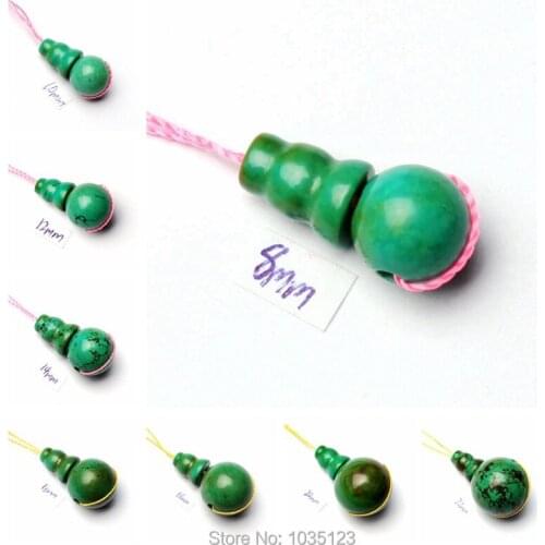 High Quality 8-22mm Vogue Round Shape Green Turquoises Tibet Guru DIY Creative Jewellery Making Gem Loose Beads 1 Set wj266