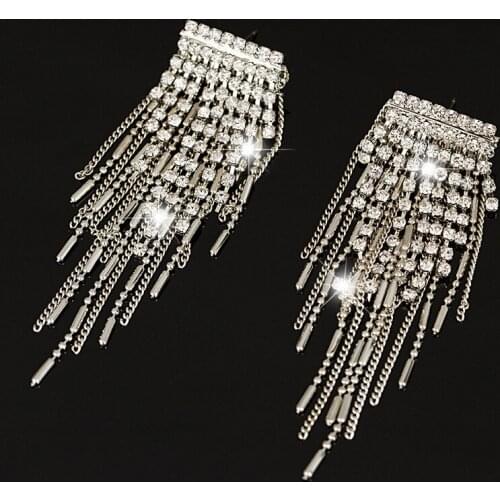 YFJEWE Brand Charm Tassel Personality Crystal earrings for women Bridal Jewelry Rhinestone Best Gifts #E258