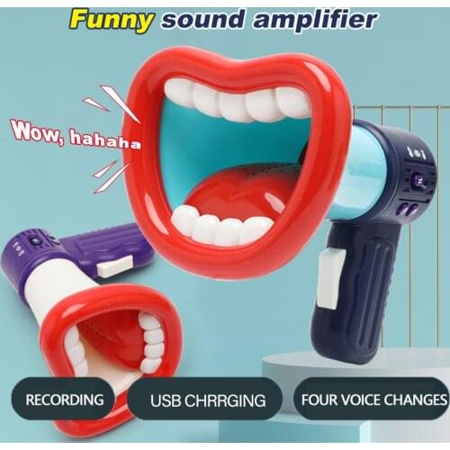 Funny Voice Toy Voice Changer Funny Handheld Megaphone Multi-Channel Music Voice Changer Horn Toy Boy Tricky Toy for Kid Gifts