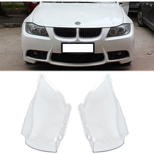 1pcs/1pair Car Auto Headlight Clear Lens Cover Left & Right Front Headlamp Cover For BMW E90/E91 04-07 Car Accessories