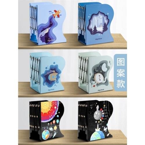 1PC Kawaii Flamingo Metal Desk Book Holder Retractable Bookends Students Desk Organizer Office School Home Bookshelf Stationery