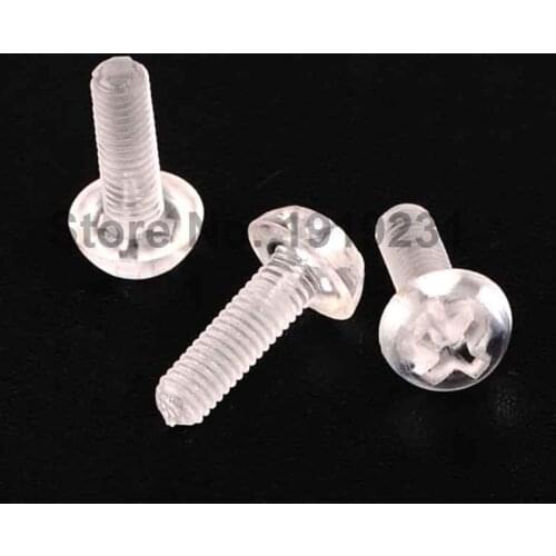100PCS m3*10 Round Head Cross Nylon Screw Plastic Screw Pan Head Screw Bolt Screw