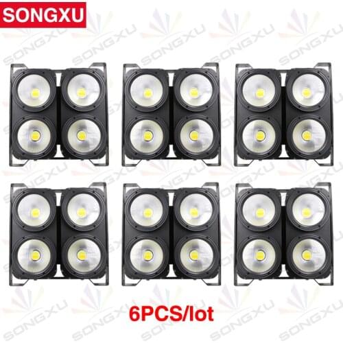 4x100W LED Audience Light 4 Eyes 100W COB Blinder Light LED Individual for TV Studio Concert Party 6pcs/lot/SX-COB400