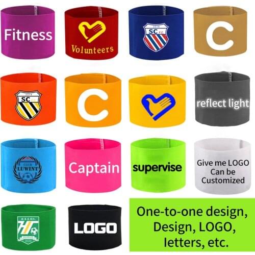 5pcs DIY Armband With Non-Slip Belt Football Captains Armband Customize Soccer Band Sports Adjustable