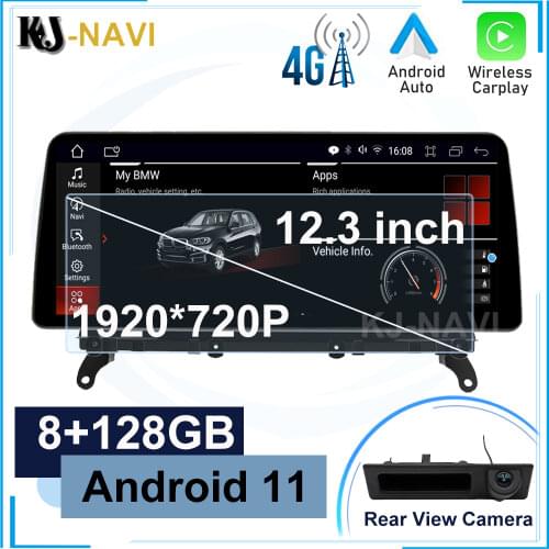 12.3 Inch Android 10.0 1920*720P Car Multimedia Player Navigation Carplay + Auto For BMW X3 F25 / X4 F26 CIC NBT System