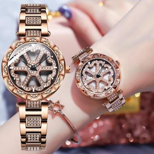 GIMTO Brand 360 rotation Women Watch waterproof Ladies Watch Luxury Fashion Quartz dress female Wrist Watch Relogio Feminino