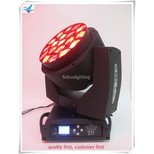 2+road case/lot Big k10 Bee Eye 19x15w Led wash beam Moving Head RGBW 4in 1 with fly case