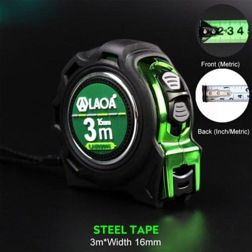 LAOA Double-sided Mn Steel Measure Tape Geomantic Tapes Inch/Metric Type Tapeline Woodworking Measuring Tools