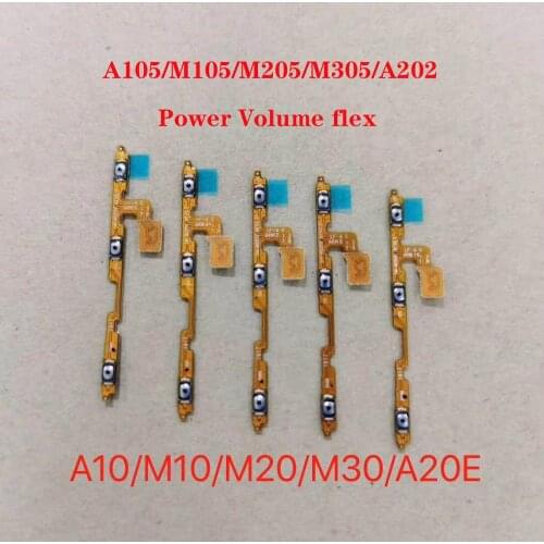 For Samsung A10 M10 M20 M30 A20e A105 M205 M105 M305 A202 button strip Power Volume Up/Down Flex Cable