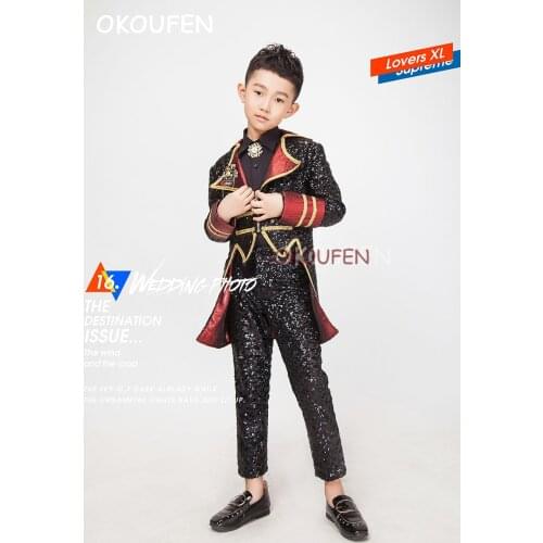 Customized adult childrens dress catwalk show concert performance clothing set nightclub singer stage costumes