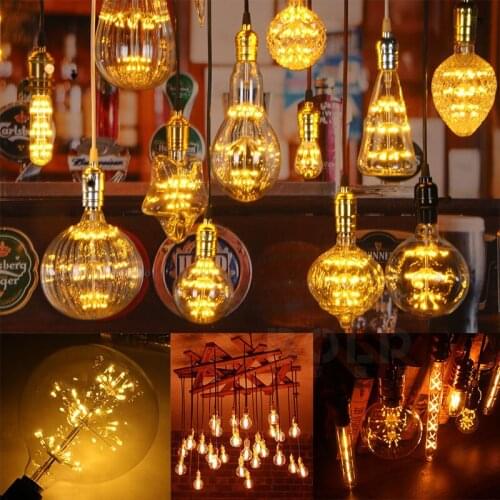 Creative Retro Edison Light Bulb E27 110V 3W Filament Incandescent Ampoule Bulbs Vintage Edison Lamp Home Decoration Warm White