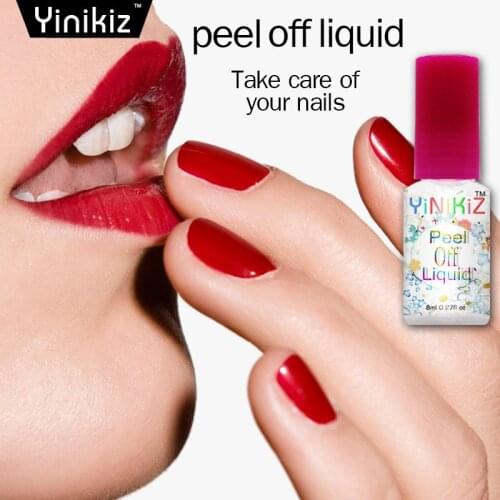 Yinikiz 8ml Skin Care Cream White Peel Off Liquid Fingernail Skin Protect Repair Manicure Easy Clean