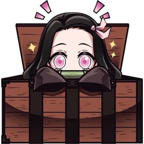 Cute Sexy Cartoon 3D Demon Slayer Stickers for Car Anime Motorcycle Decals Cartoon Graffiti Car Stickers KK 15*14cm