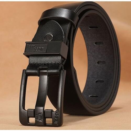 Men Belt Cow Genuine Leather Luxury High Quality Brand Pin Buckle Belts Strap Male Cinturones Para Hombre De Lujo