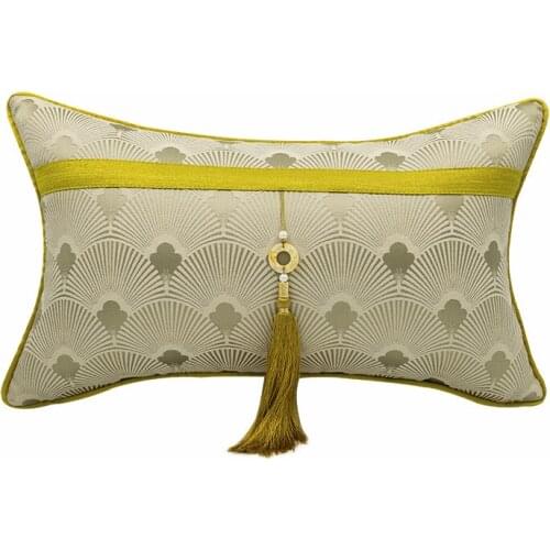 Floral Printed Cushion Covers With Tassel Home Decor Waist Pillows Cover For Sofa Car Seat 30x50cm