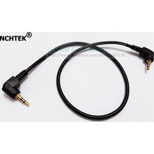 NCHTEK Dual 90 Degree Right Angled 2.5mm 3 Poles Audio Male to Male Extension Cable About 35CM/Free Shipping/20PCS
