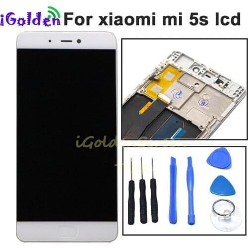 New LCD Display For Xiaomi MI 5s Mi5s Touch Screen Digitizer Assembly + Frame For Xiaomi MI5s 5.15" LCD Replacement for mi 5s