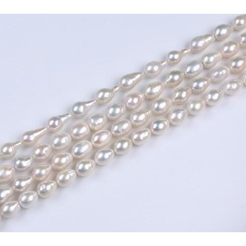 10-11mm White Edison Loose Pearl String Freshwater Cultured Edison Pearl