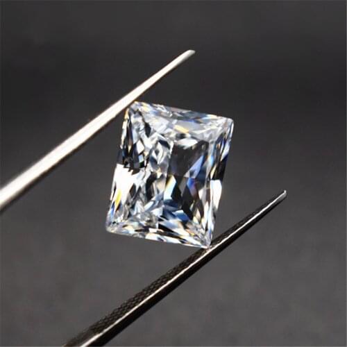 Grade AAA Cubic Zirconia Rectangle Faceted Gemstone Rectangle Princess Cut Cubic Zirconia Multiple Sizes to Choose C21Z