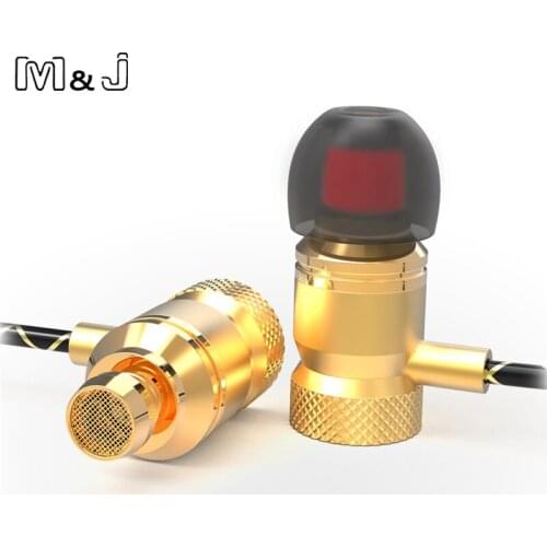 M&J J8 Luxury Serpentine Line Metal Stereo Earphones In-Ear Earbuds Deep Bass Subwoofer Headset With Microphone For PC Phone MP3