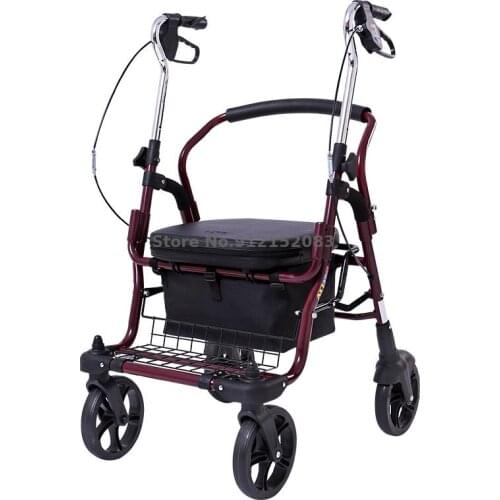 Elderly Trolley, Four-wheeled Shopping Cart, Grocery Shopping Cart, Mobility Scooter, Four-wheeled Folding Pushchair