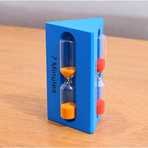 3-in-1 3/5/7 Minute Triangular Wooden Sand Hourglass Children Watch Clock Timer Sandglass Home Decoration Ampulheta Secret Gift