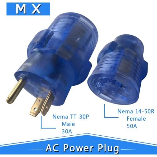 TT-30P to 14-50R 3 Prong 30 Amp Male Plug to 50 Amp Female Generator Adapter Power Cord Locking Plug