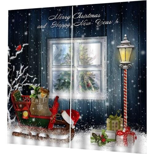 Waterproof Christmas Curtains Photography 3D Printing Home Decor 55 X 39"