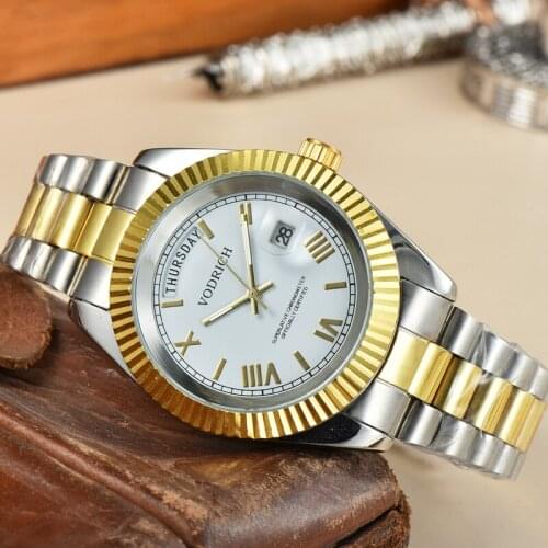 VODRICH Mens Stainless Steel Watch