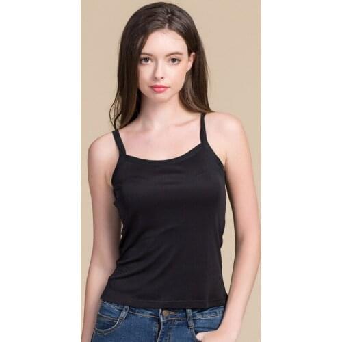 Knitted Silk Women Halter Ladies Vest Summer Wear Silk Halter Bottom Sleeveless Vest With Thin Backing