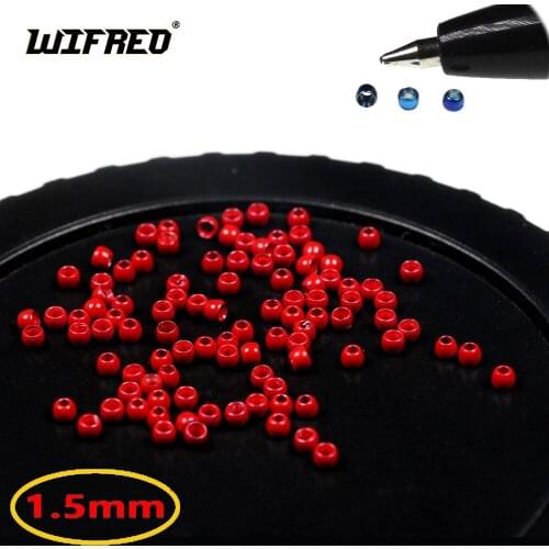 Wifreo 20PCS 1.5mm 1/16" Fly Tying Small Brass Beads Midge Caddis Larvea Fly Tying Brass for size 20 22 24