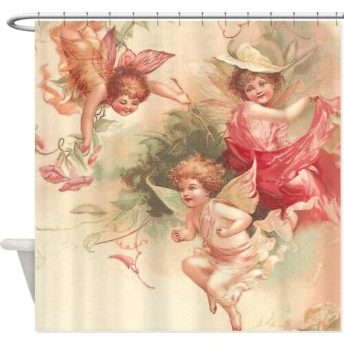 Cupid Angel Decorative Fabric Shower Curtain
