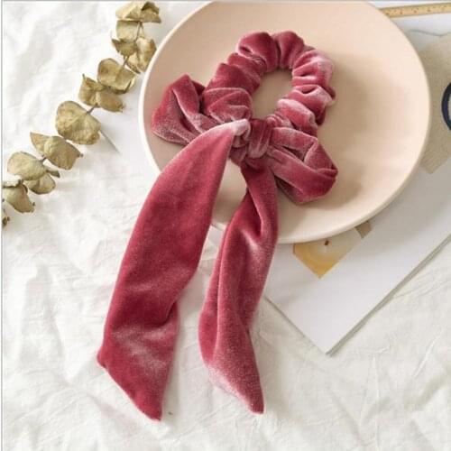 Ladies flannel hair ring big bow velvet large intestine ring girl headband headdress 2020 autumn and winter new fashion