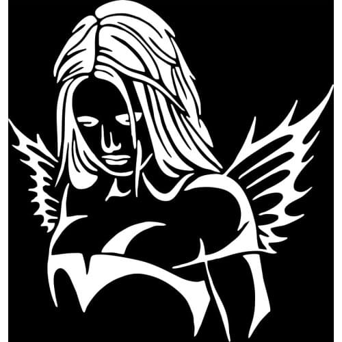 17*16.2cm Angel Sexy Hot Girl Auto Car Bumper Window Vinyl Decal Sticker Beauty Temptation Body Car Stickers Decals
