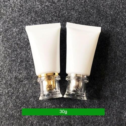30g empty white plastic soft tube for cosmetics packaging,1oz sample container bottles ,cream cosmetic container, 30ml bottles