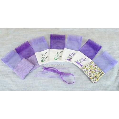 500pcs Sachet Bag Purple Cotton Lavender Sachet Bag Wardrobe Sachet Mesh Carry Bag Car Mosquito Repellent Herbal Medicine Bag
