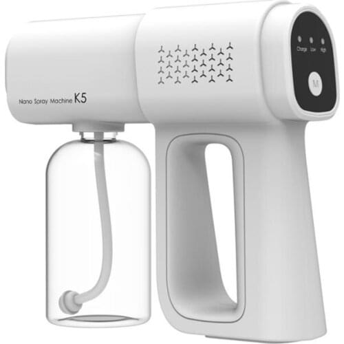 2000mAh 380ml Rechargeable Atomization Sanitizer Machine Nano Electric Spray Gun Light Disinfection Sprayer for Garden Home