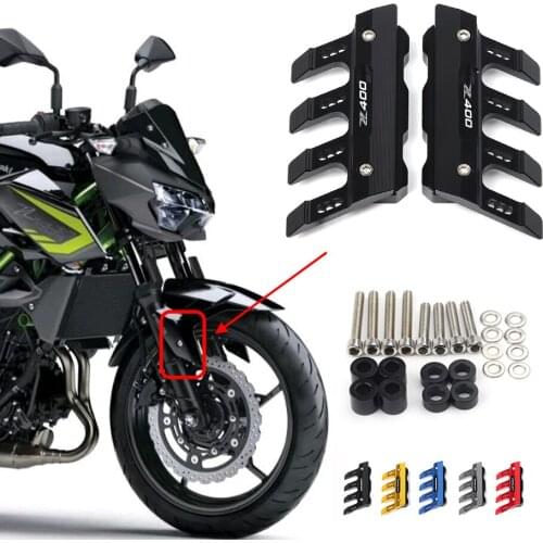 For Kawasaki Z400 Z 400 Motorcycle CNC Accessories Mudguard Side Protection Block Front Fender Anti-Fall Slider