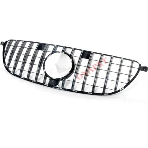 Auto Car For Mercedes-Benz GLE AMG 63 W166 GLE63 Front ABS GT Stylin Front Hood Radiator Grille Middle Grille Mash 2015-2019