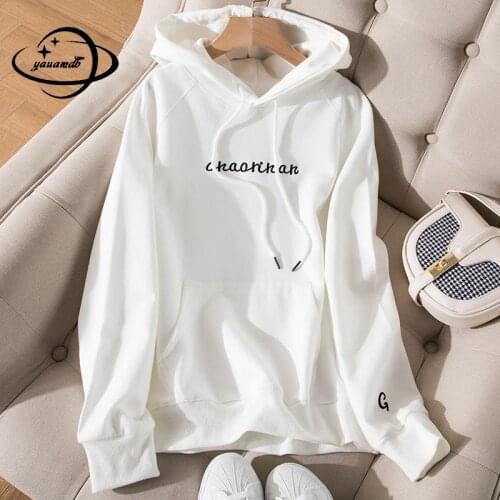 Asian S-2xl Womens Sweatshirts Spring Autumn Female Hoodies Long Sleeve Straight Pullovers Comfortable Ladies Top Clothes Hy55