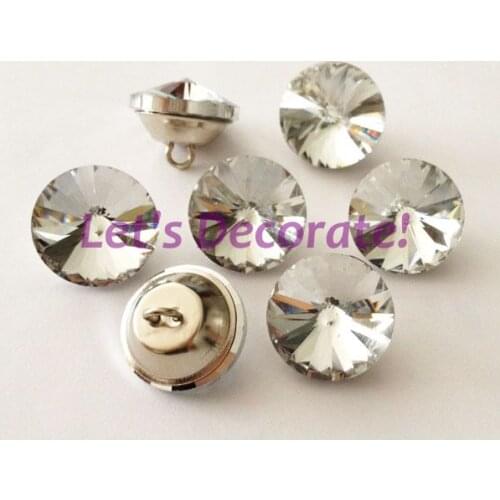 Free shipping 350PCS/LOT 20MM Satellite Crystal Glass Buttons For Sofa Industry Or Other Decoration Fileds