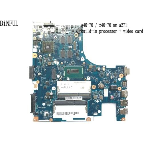 BiNFUL STOCK ACLU1 / ACLU2 NM A271 FOR LENOVO G40-70 LAPTOP MOTHERBOARD WITH PROCESSOR I3 +VIDEO CARD(not fit g50-70)